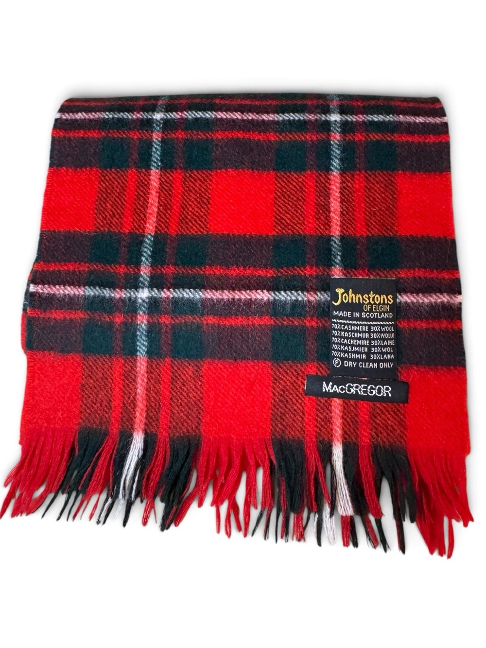 Johnstons of Elgin MacGregor Tartan Cashmere Scarf